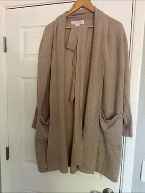 NWT Arlotta cashmere long sweater with belt size xs oatmeal